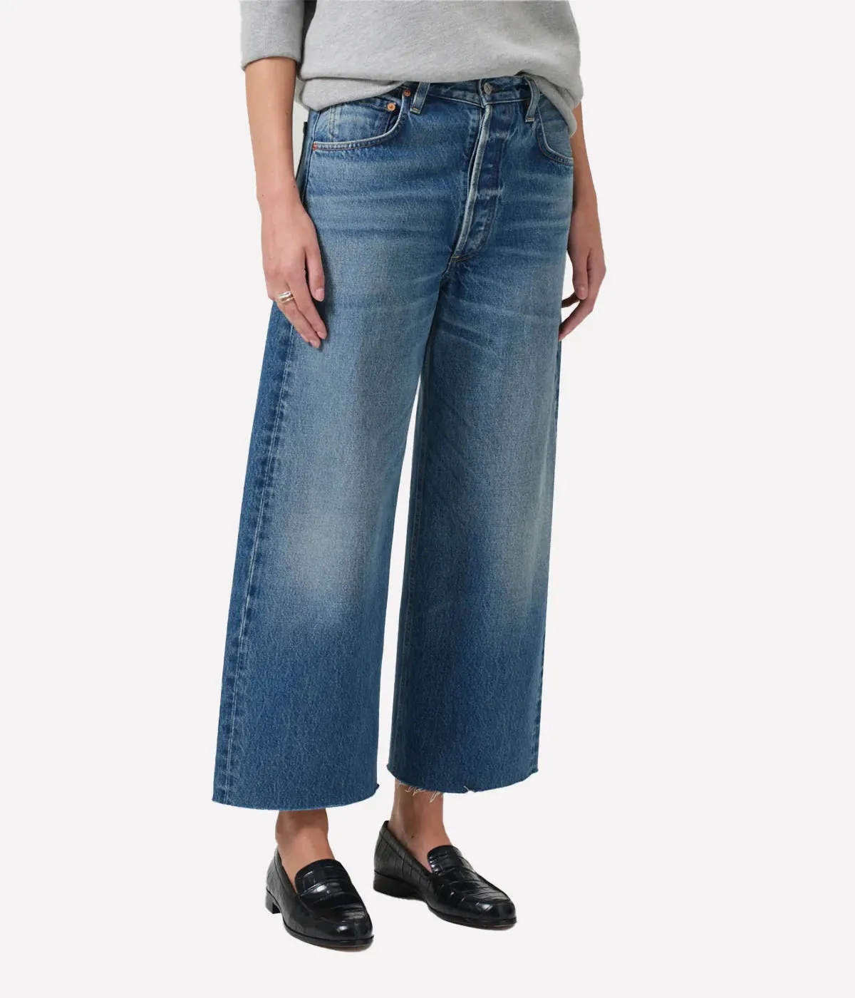 Ayla Raw Hem Jean in Doheny