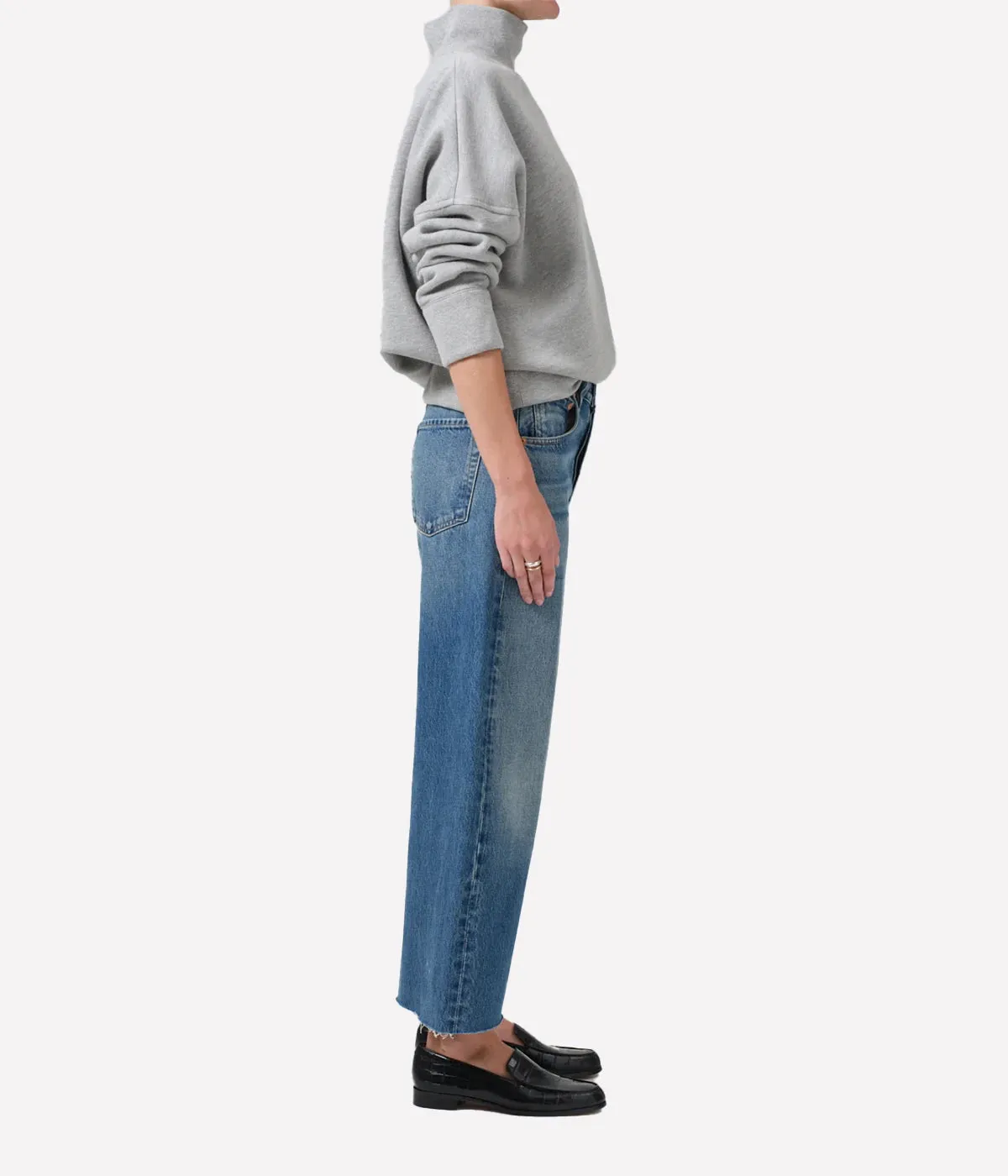 Ayla Raw Hem Jean in Doheny