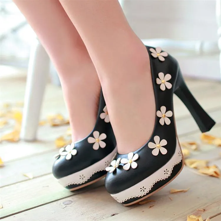 Babydoll Flower Power Heels