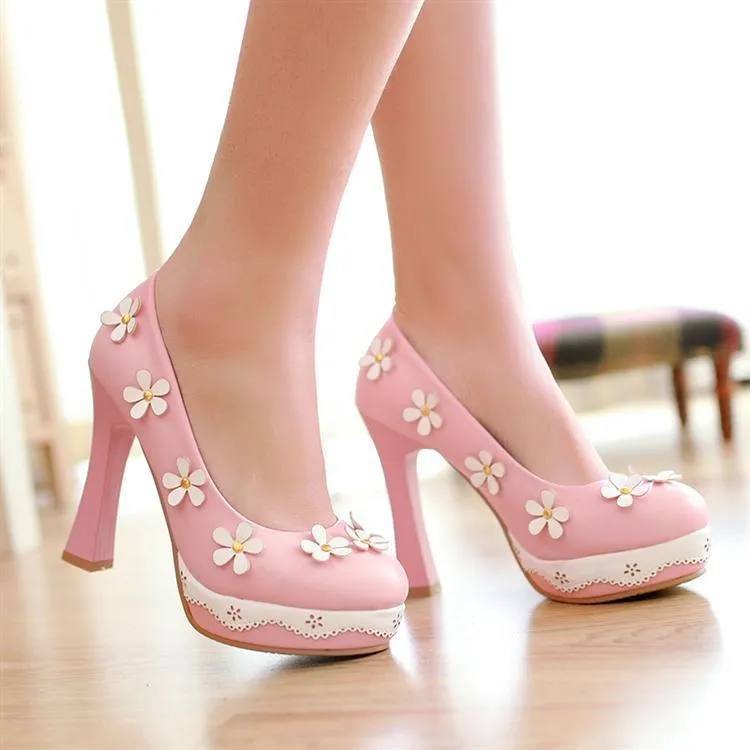 Babydoll Flower Power Heels