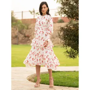B'Infinite Orchid Asymmetric Layered Dress