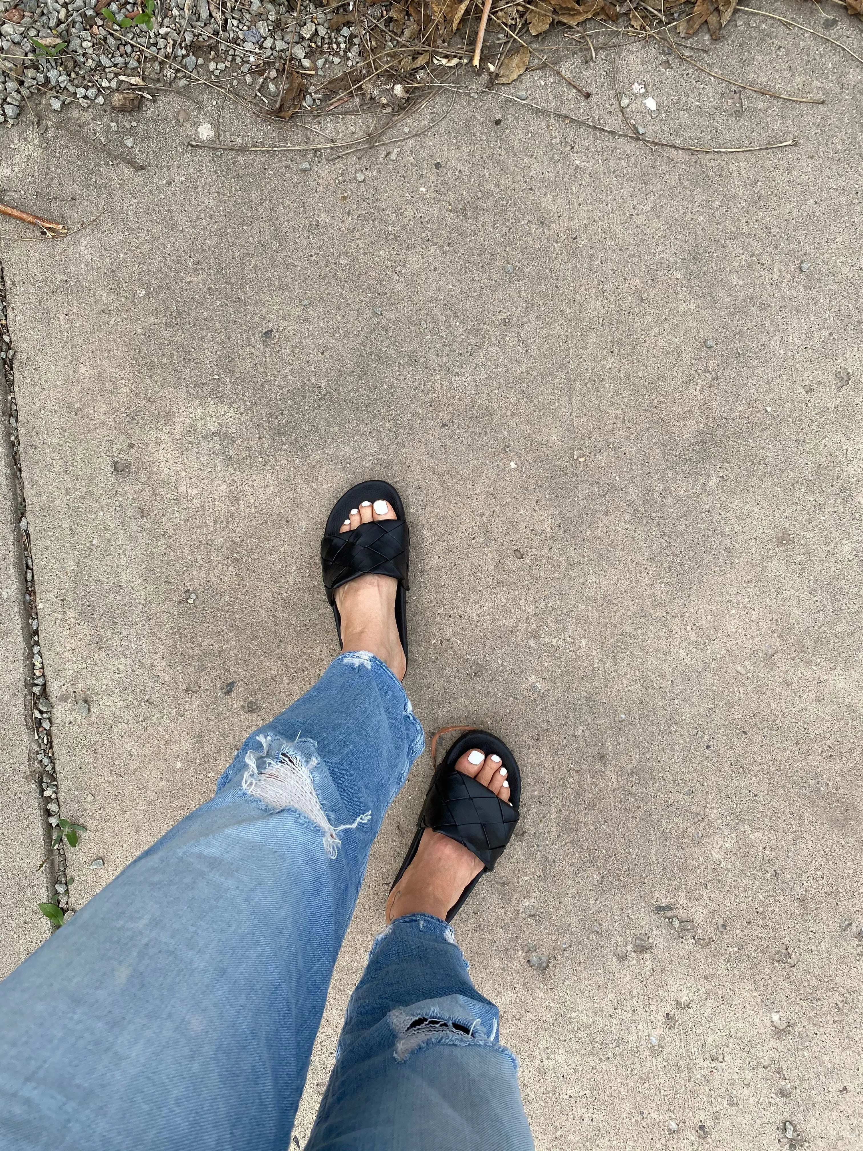 Black Pool Slide Sandal