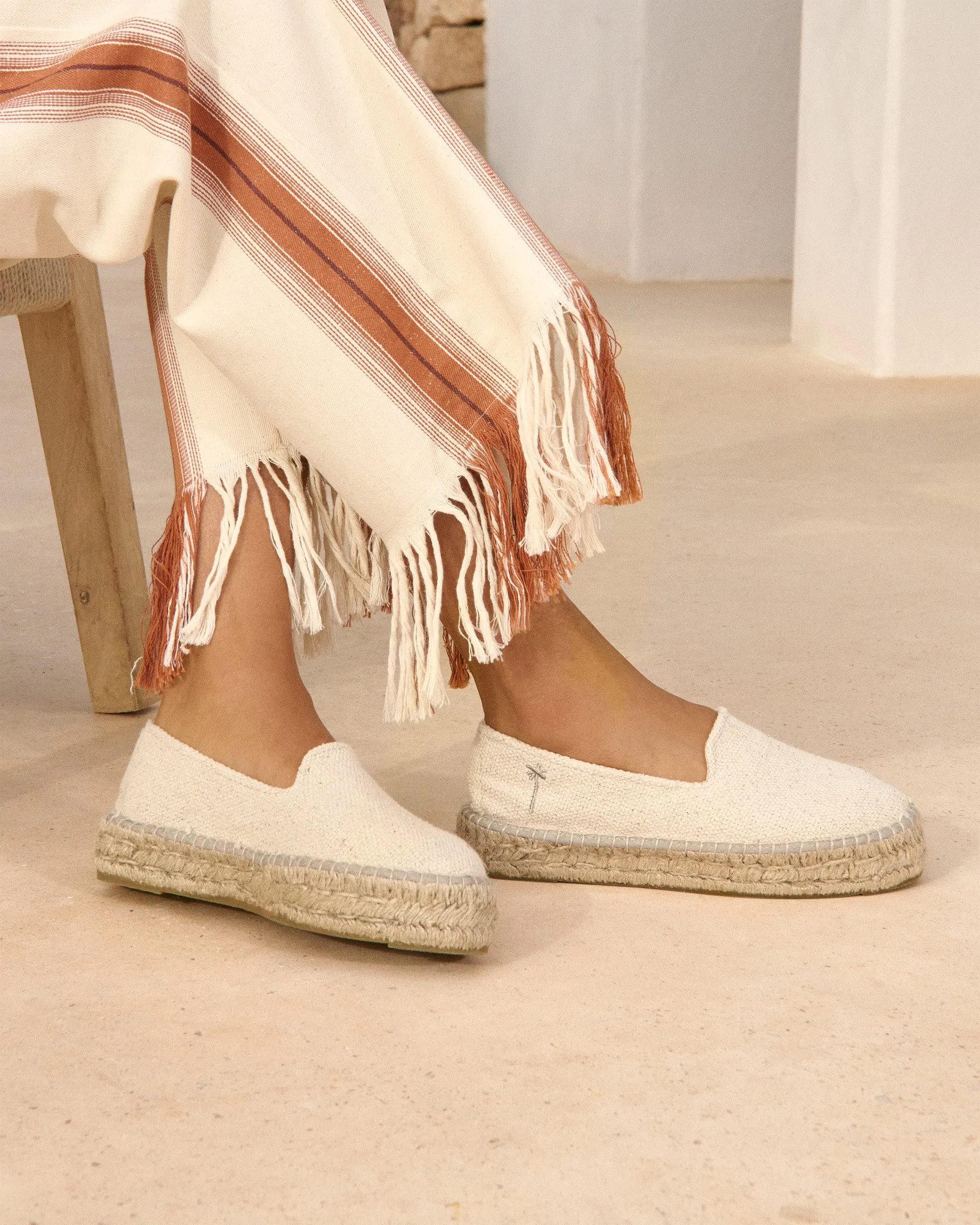 Coarse Woven Canvas Double Sole Espadrilles - G50D0 - Yucatán Natural