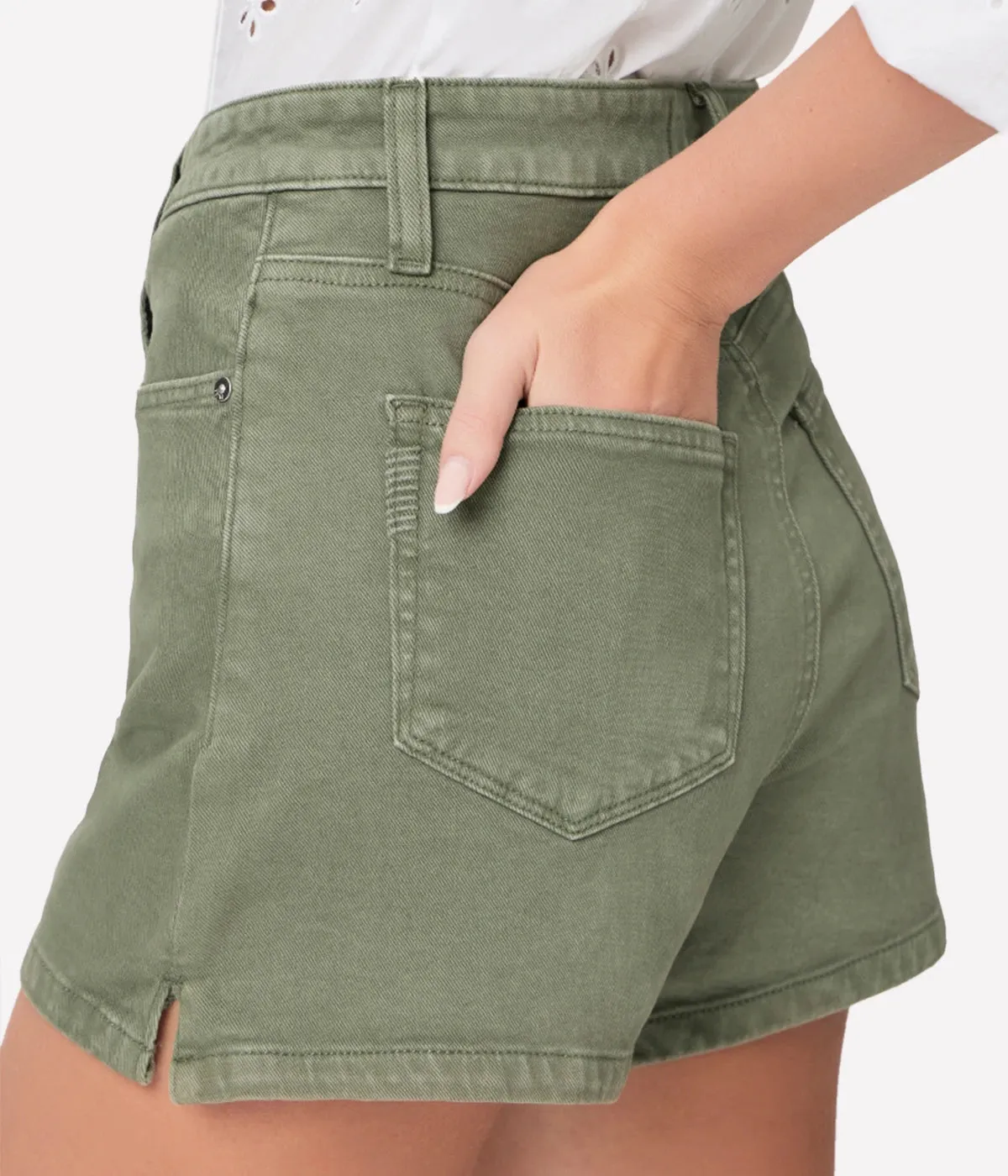 Dani Denim Short in Vintage Ivy Green