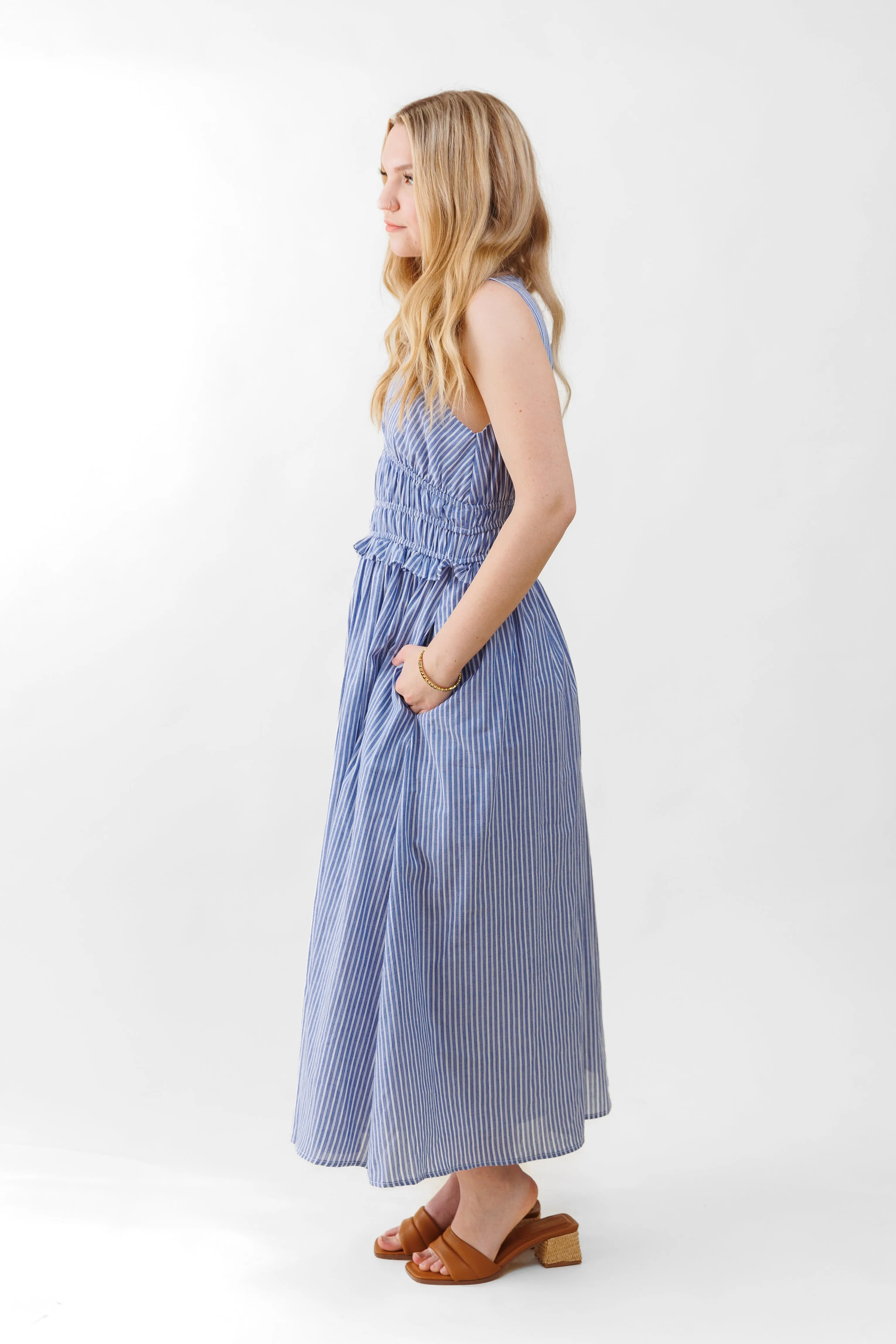 DARCY STRIPED MAXI DRESS