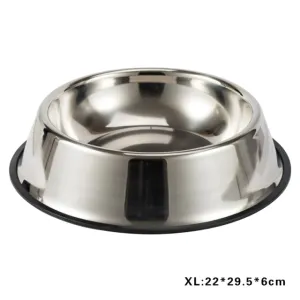 Dog Bowl Non-slip Durable Anti-fall Feeding Bowls Stainless Steel Feeder