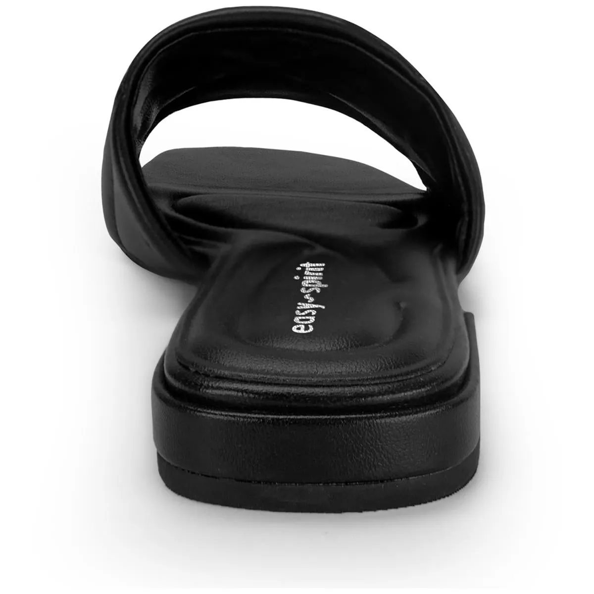 Easy Spirit Womens QUINCIE Leather Open Toe Slide Sandals