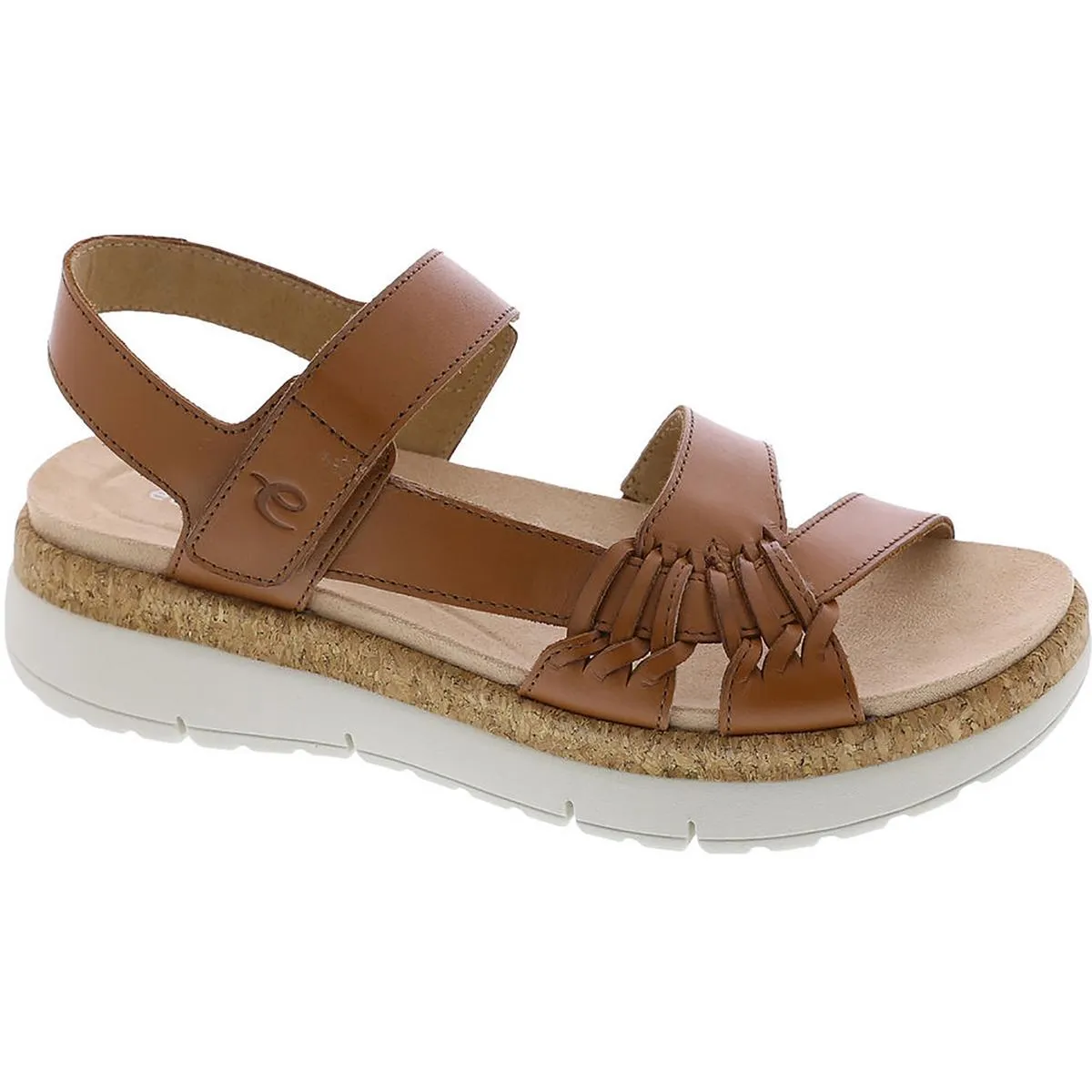 Easy Spirit Womens Seilena Leather Braided Slingback Sandals