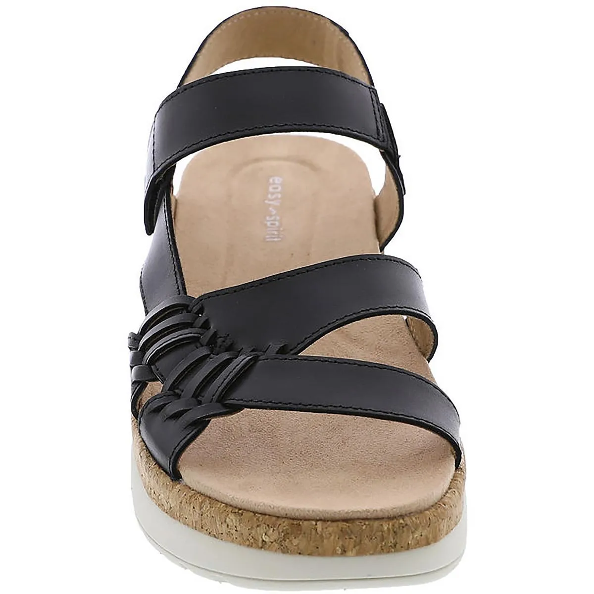 Easy Spirit Womens Seilena Leather Braided Slingback Sandals