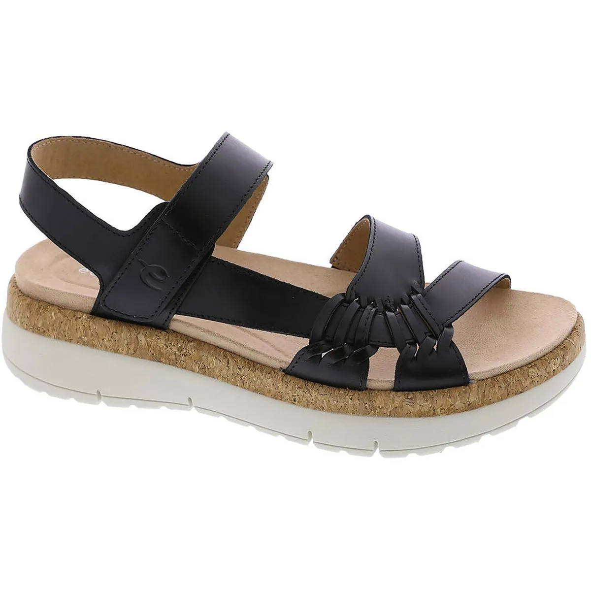 Easy Spirit Womens Seilena Leather Braided Slingback Sandals
