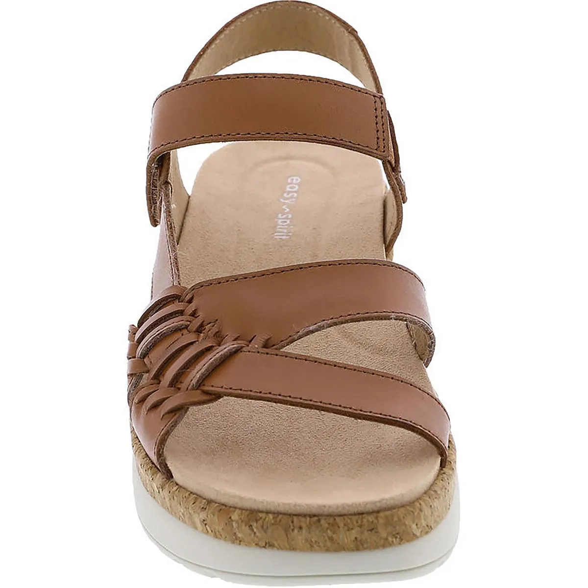 Easy Spirit Womens Seilena Leather Braided Slingback Sandals