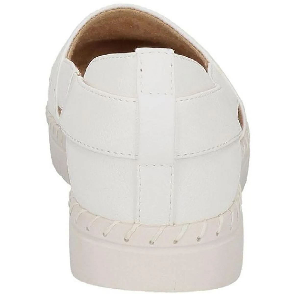 Easy Street Womens Bugsy Faux Leather Slip On Flatform Sandals