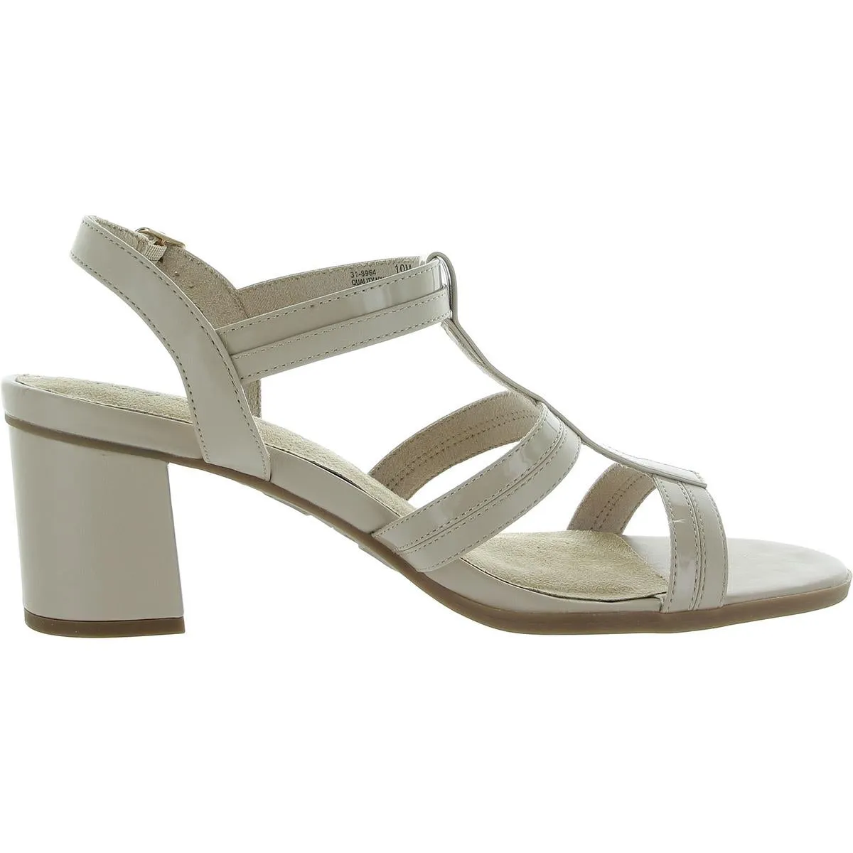 Easy Street Womens Fiesta Patent Caged Slingback Sandals