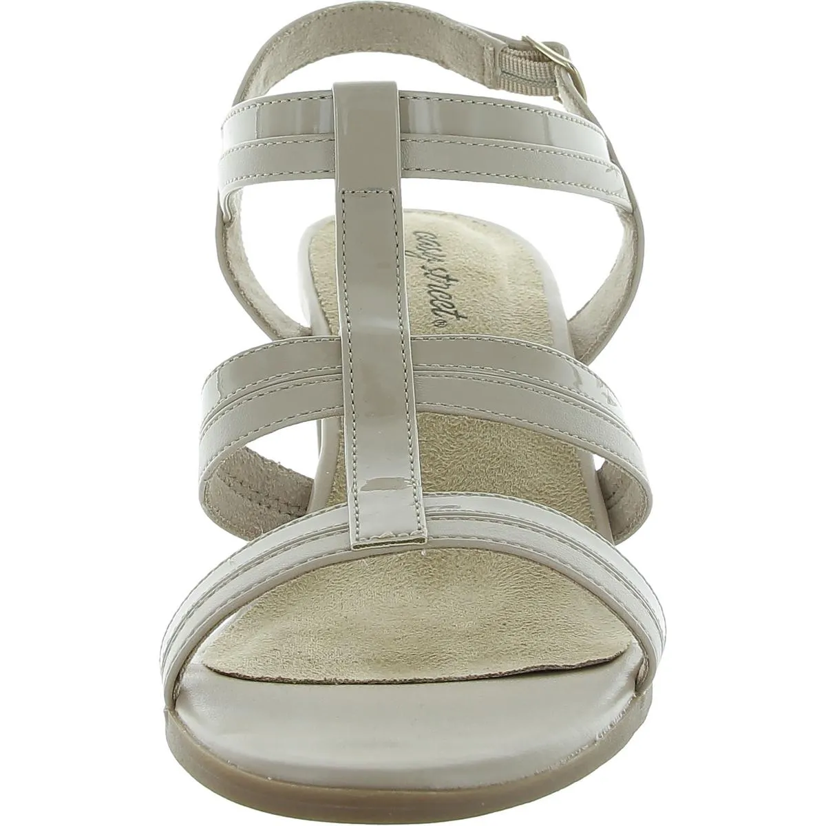 Easy Street Womens Fiesta Patent Caged Slingback Sandals