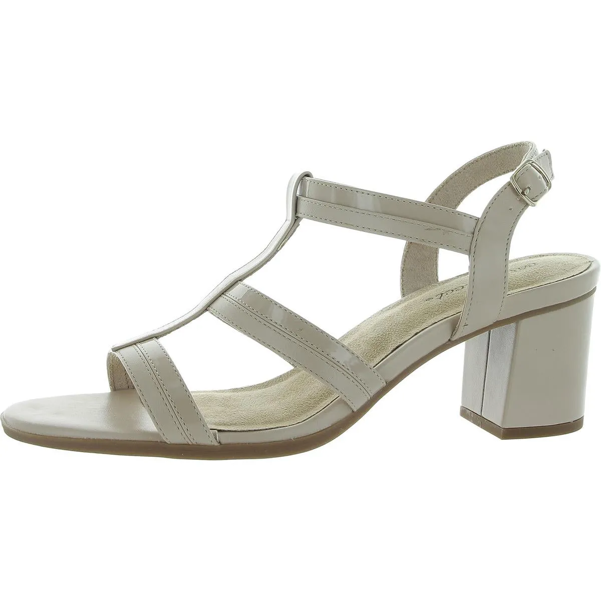 Easy Street Womens Fiesta Patent Caged Slingback Sandals