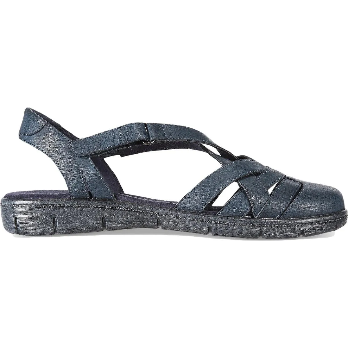 Easy Street Womens Garrett Faux Leather Closed Toe Slingback Sandals