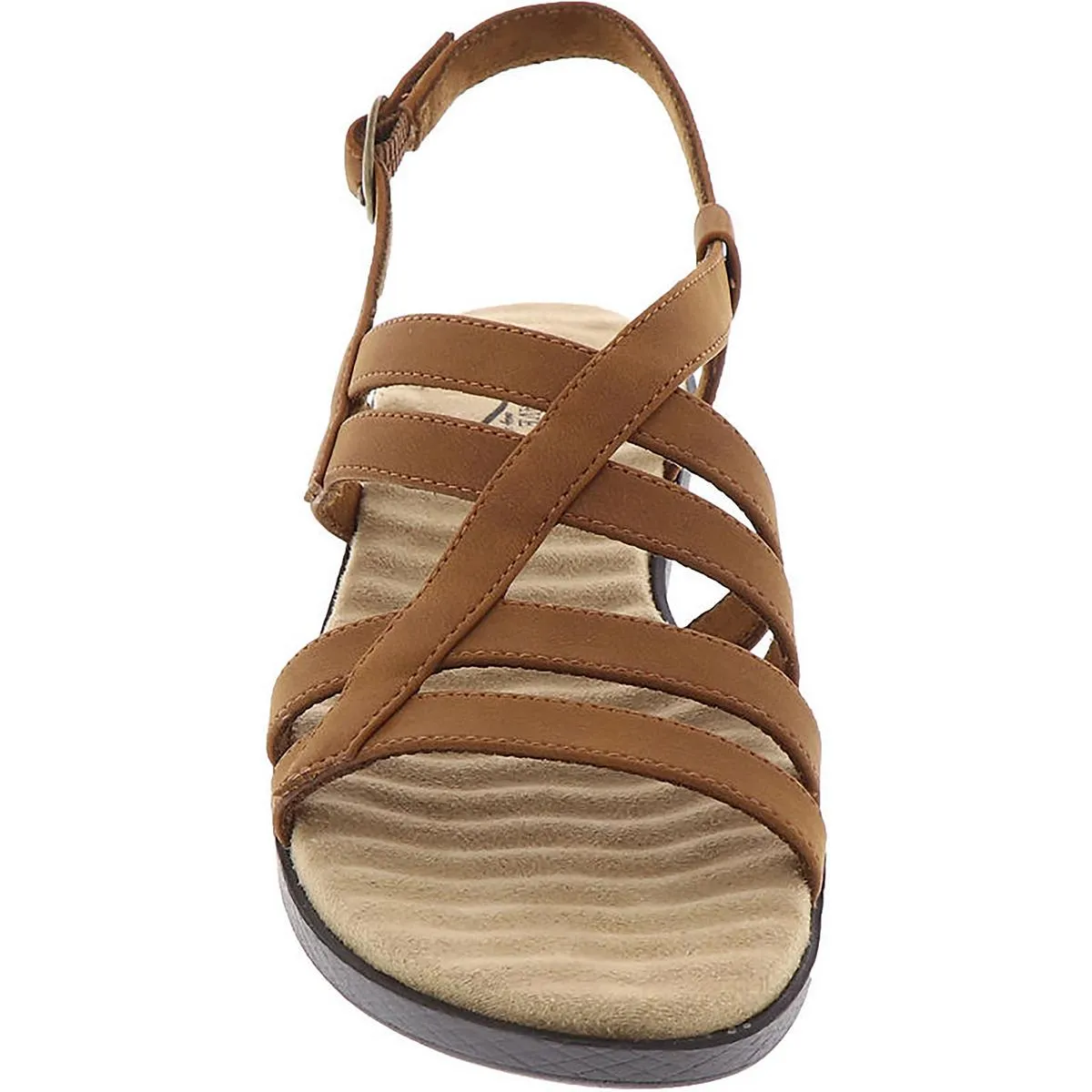 Easy Street Womens Lobo  Faux Leather Open Toe Strappy Sandals