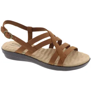 Easy Street Womens Lobo  Faux Leather Open Toe Strappy Sandals