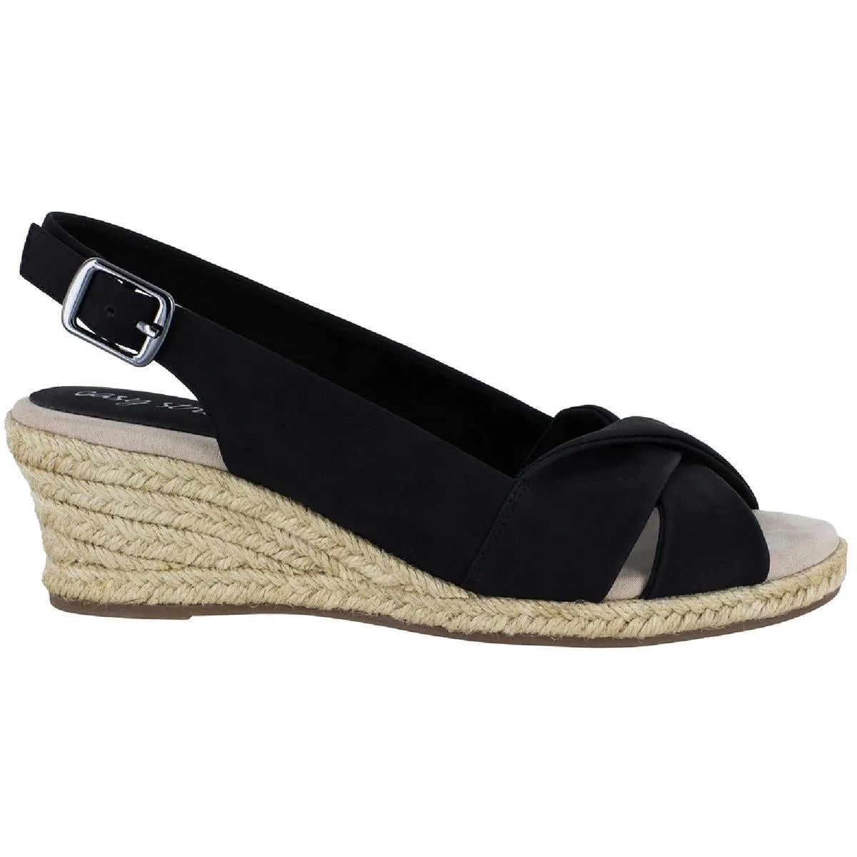 Easy Street Womens Maureen Cushioned Footbed Platform Slingback Sandals