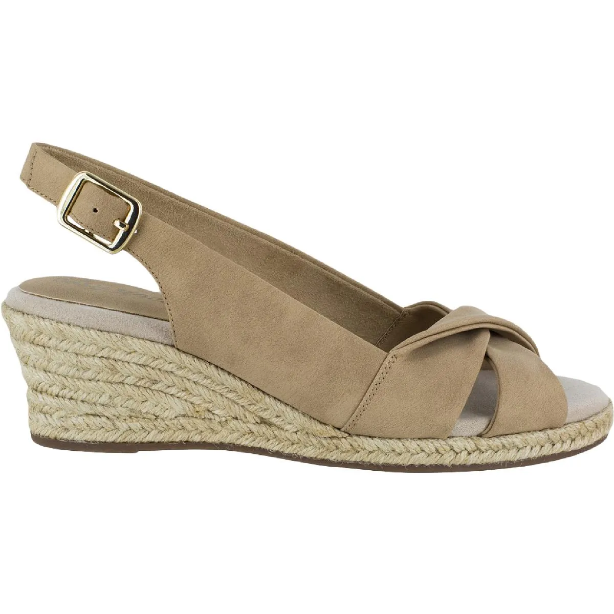 Easy Street Womens Maureen Cushioned Footbed Platform Slingback Sandals