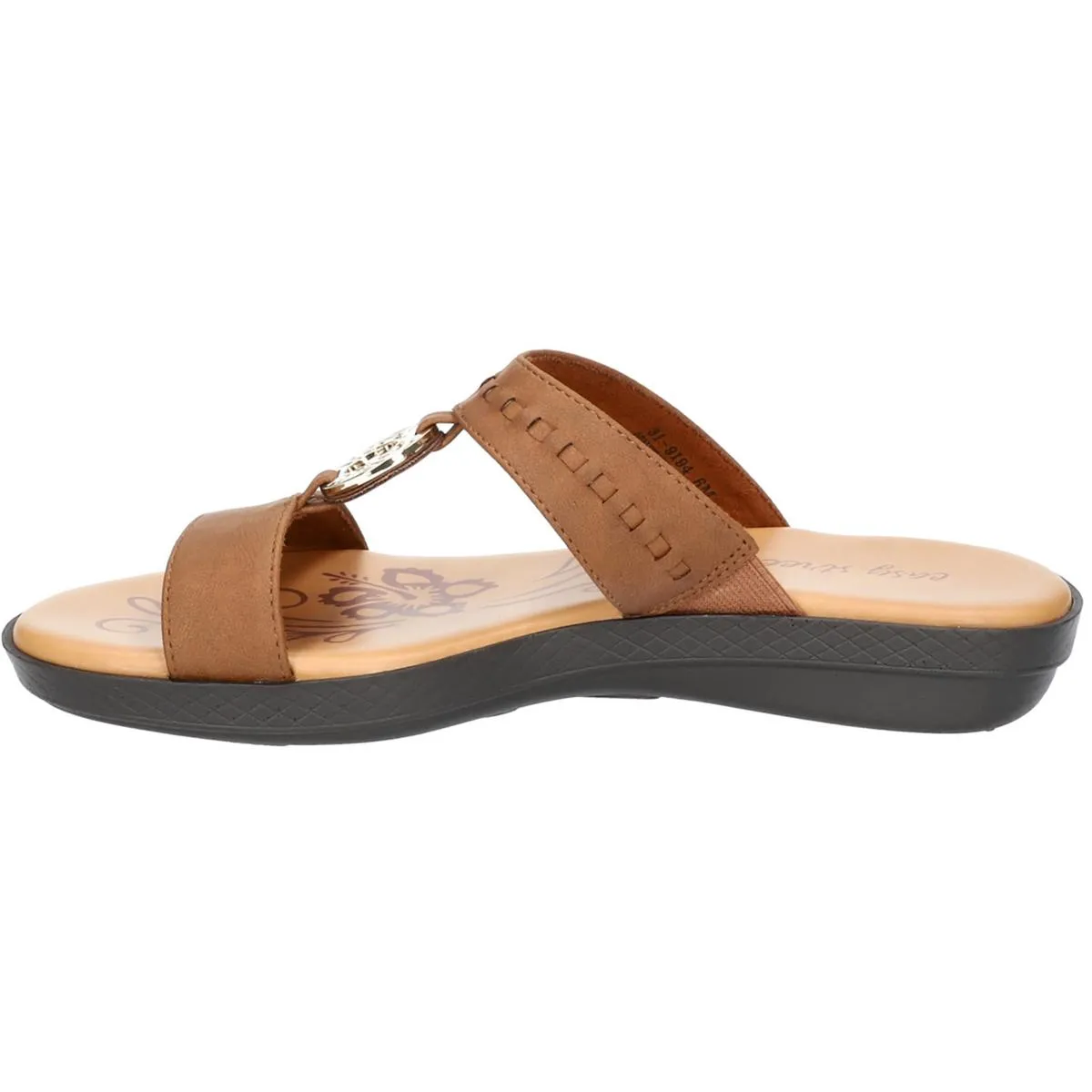 Easy Street Womens Talia Padded Insole Slip On Slide Sandals