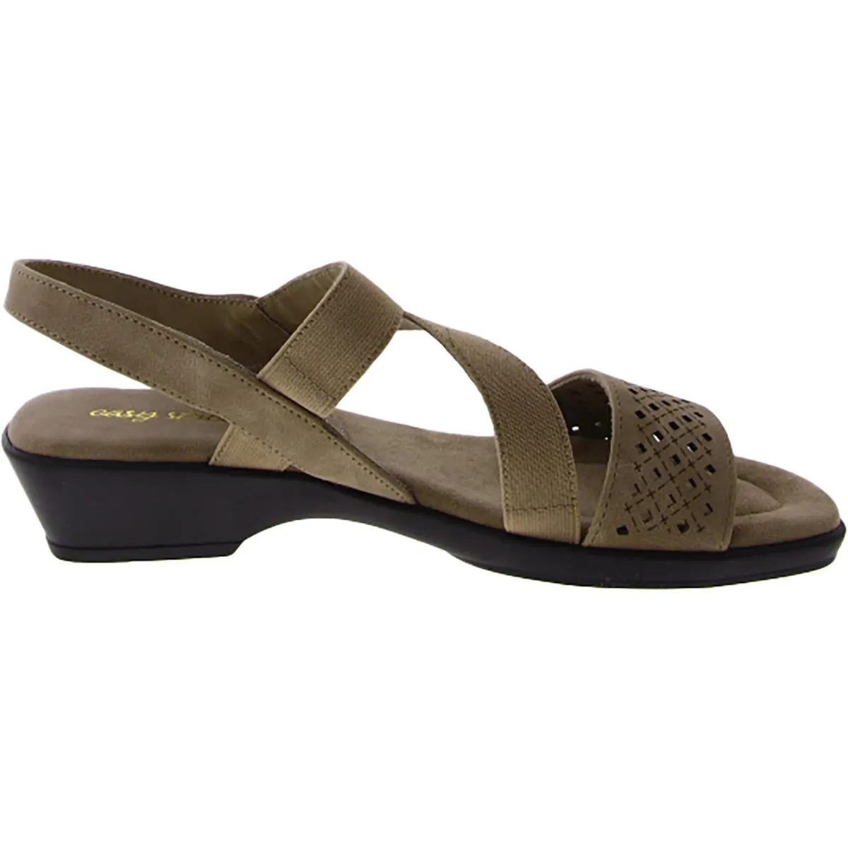 Easy Street Womens Ursina Faux Suede Slip On Slingback Sandals
