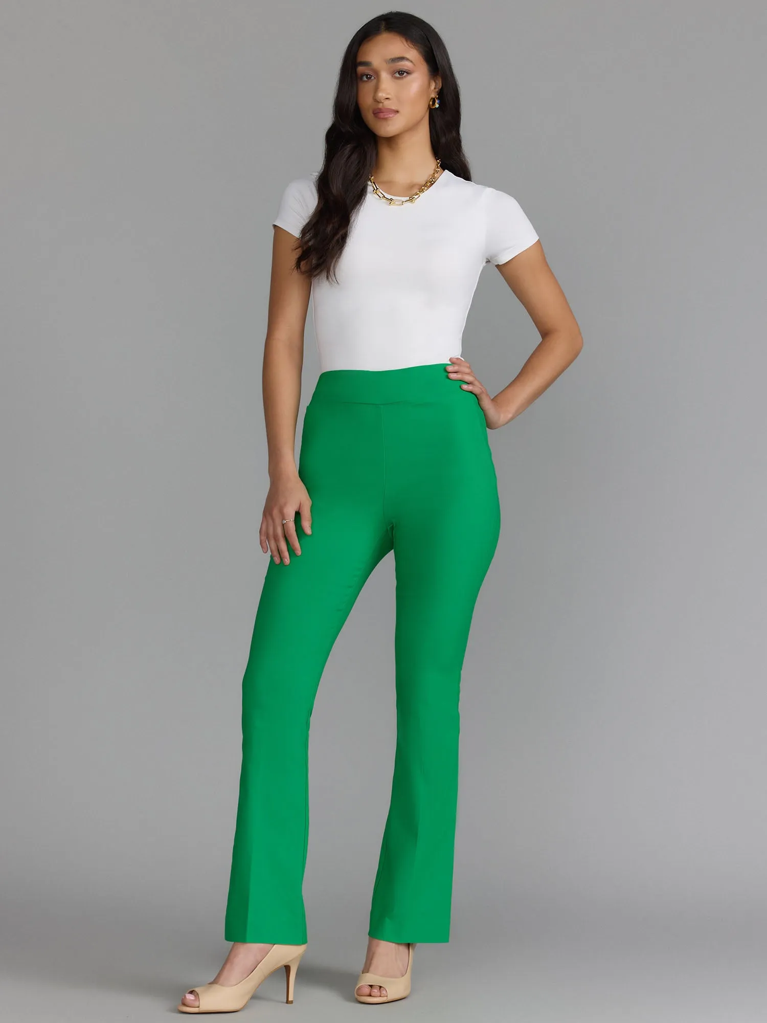 Essential High Rise Slim Straight Leg Pants
