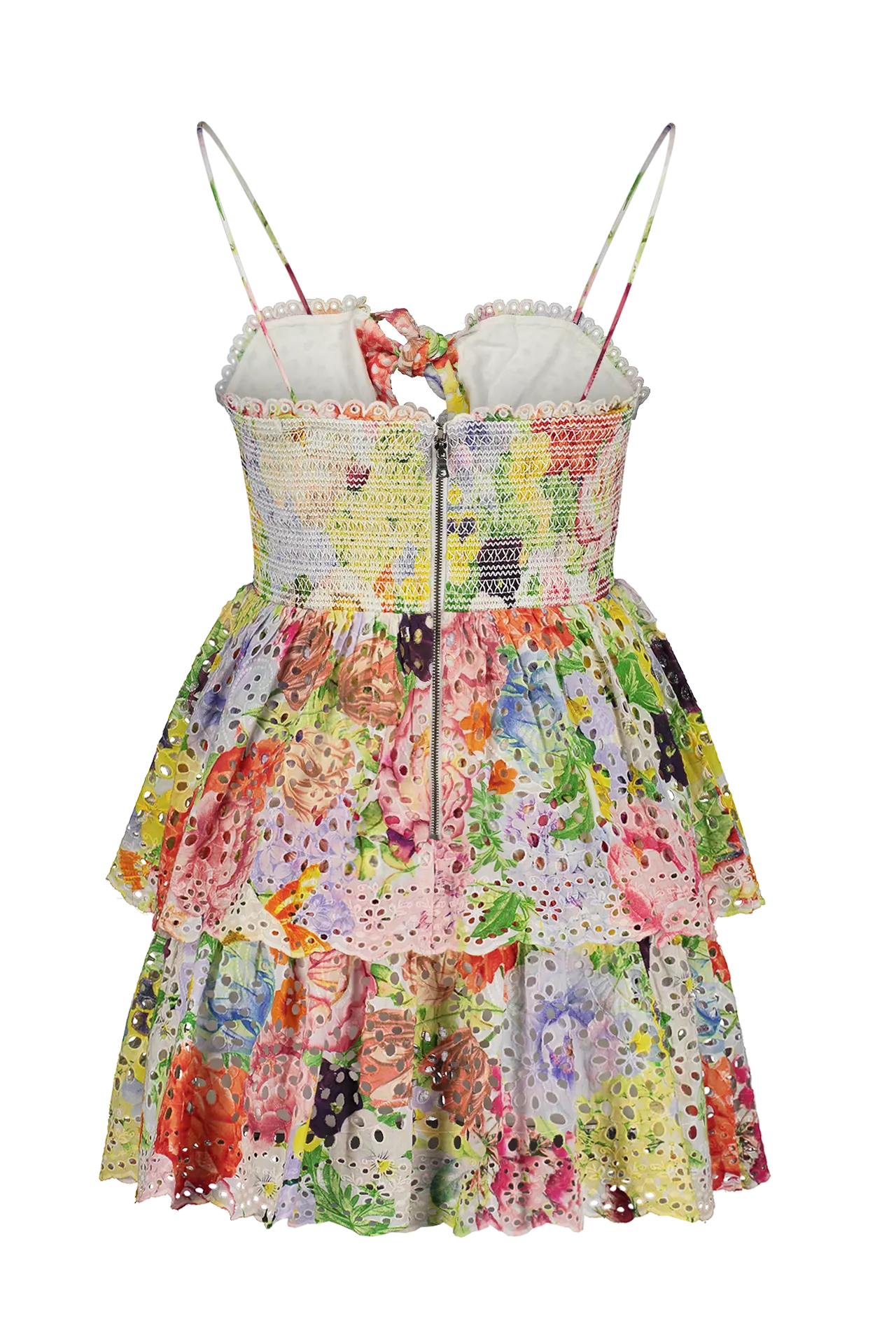Fina Tie Front Ruffle Mini Dress