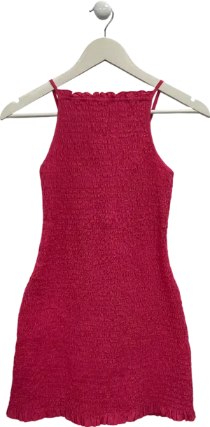 Free People Pink Iyla Smocked Mini Dress UK S