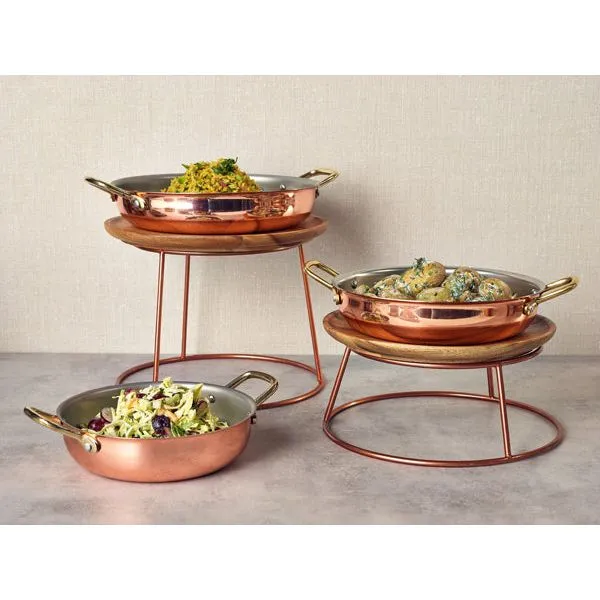 GenWare Copper Anti-Slip Round Buffet Riser 18cm