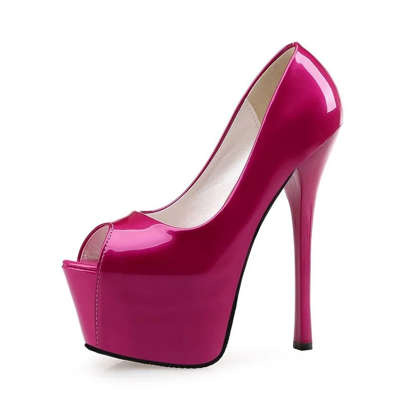 Hot Pink Heels Super High Heels  Women's Shoes