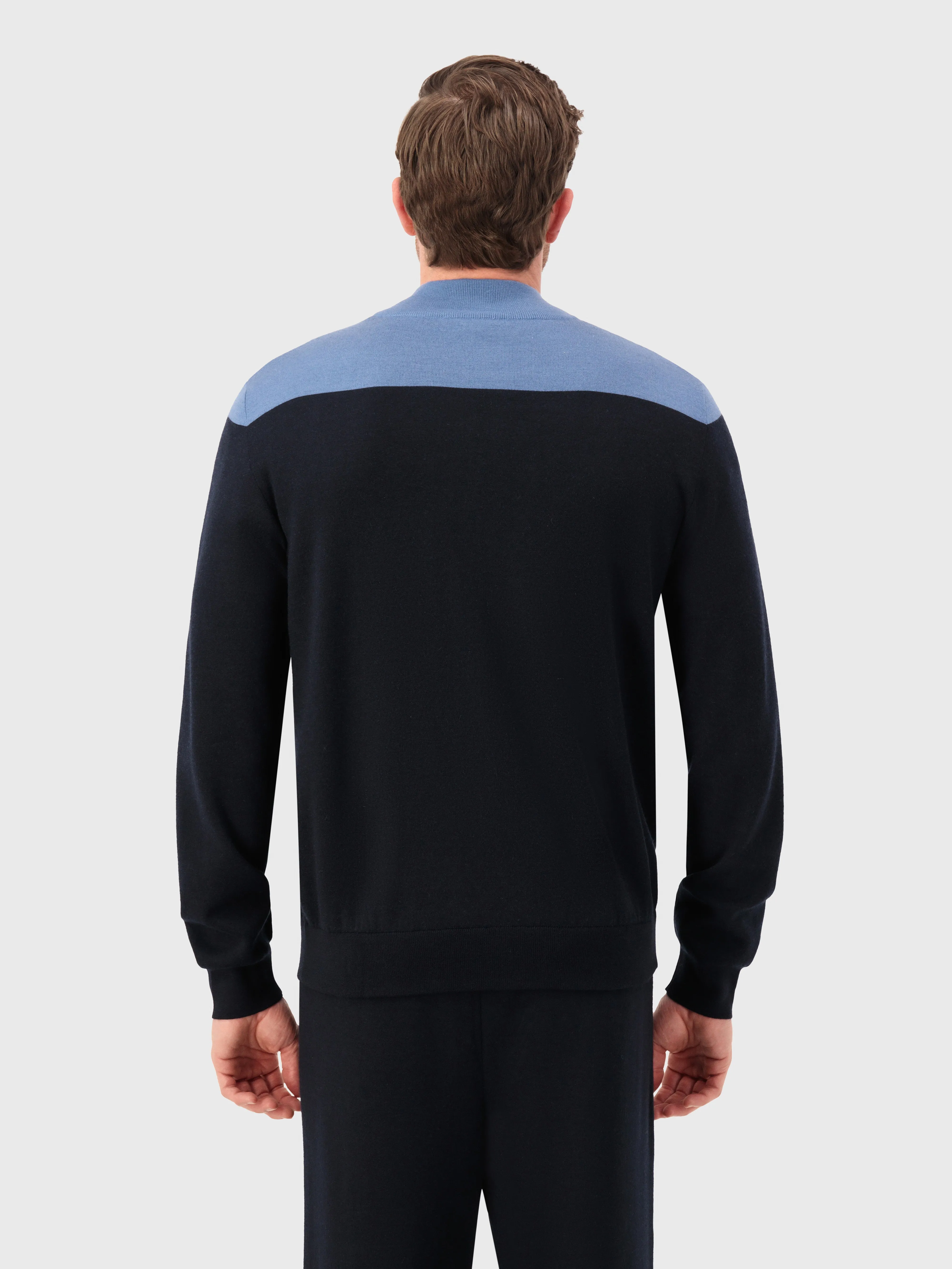 Jogging Suit in Cashmere and Silk Dark Navy