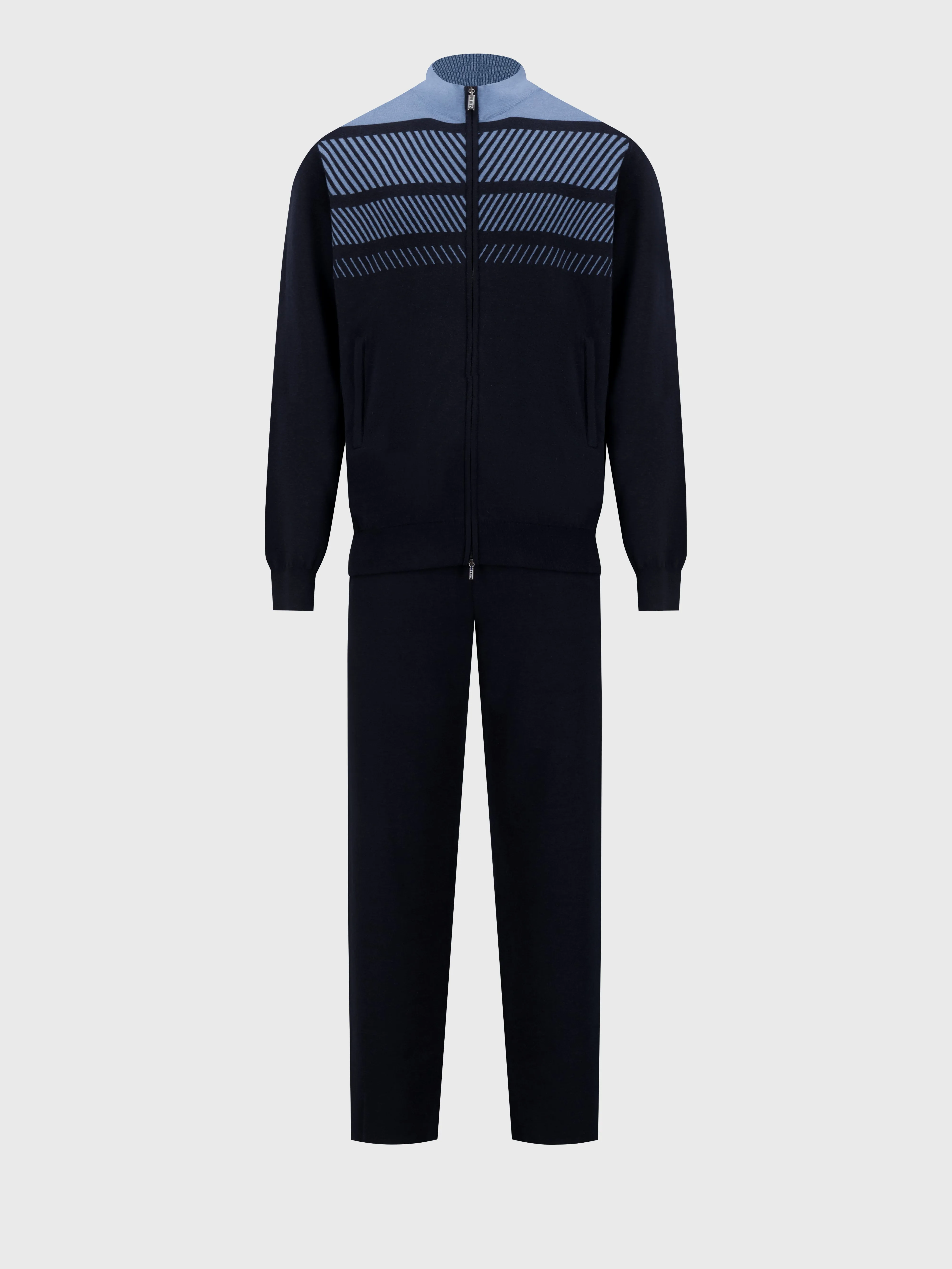 Jogging Suit in Cashmere and Silk Dark Navy
