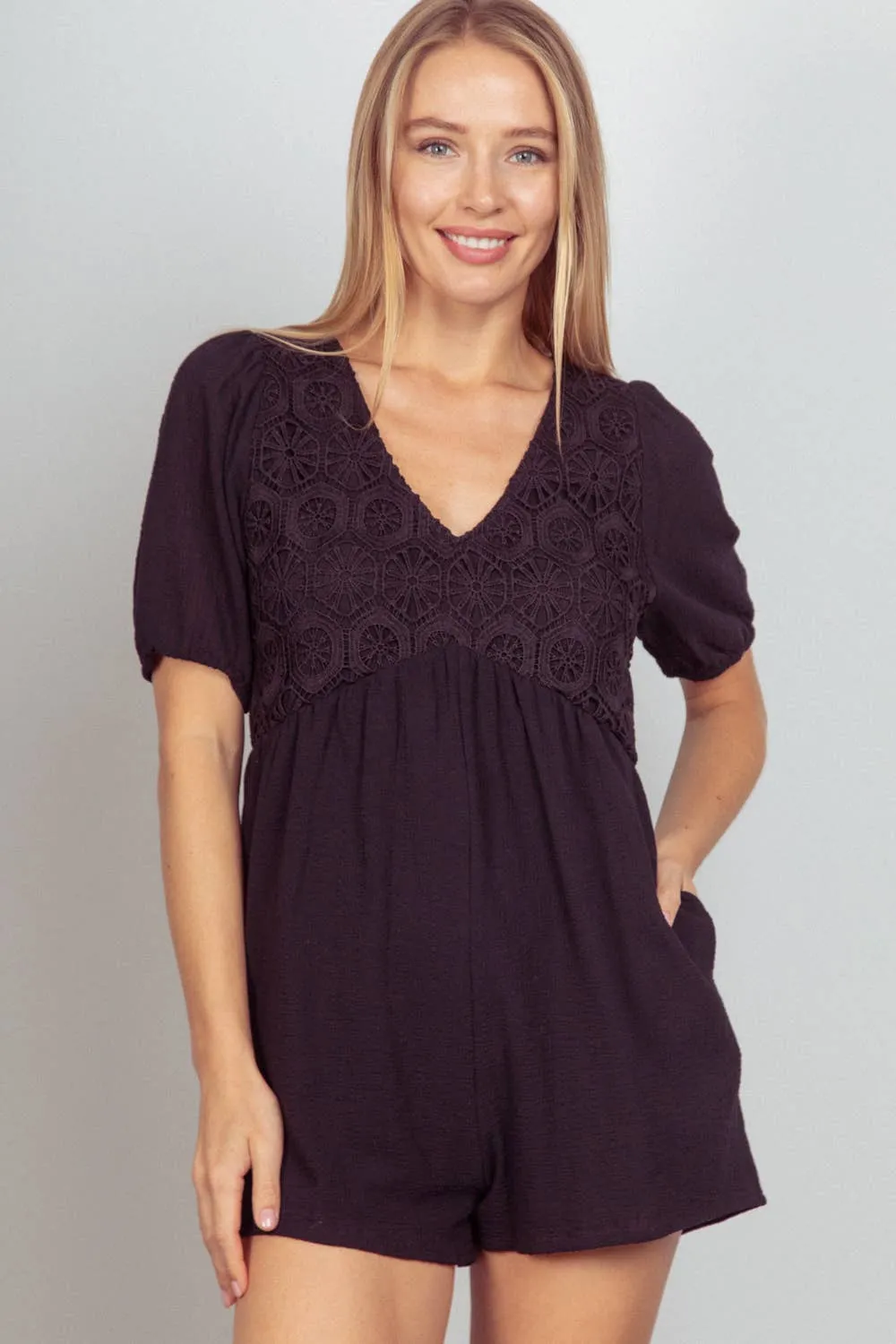 Lace Detail Romper