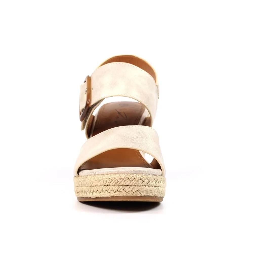 Lunar Wedge Sandal Rochester JLH507 Beige