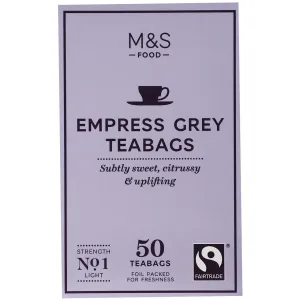 M&S Food Fairtrade 50 Empress Grey Teabags 125g