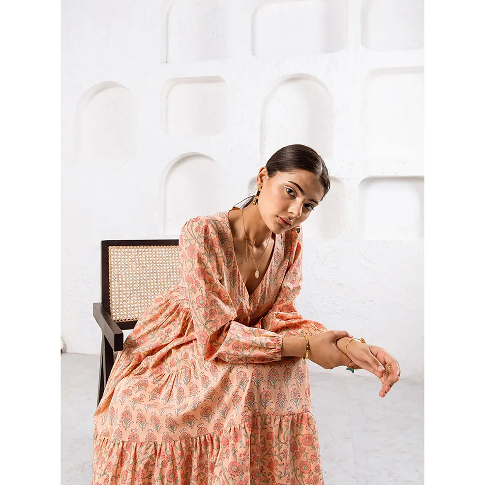 MARCHE Jaypore Peach Dress