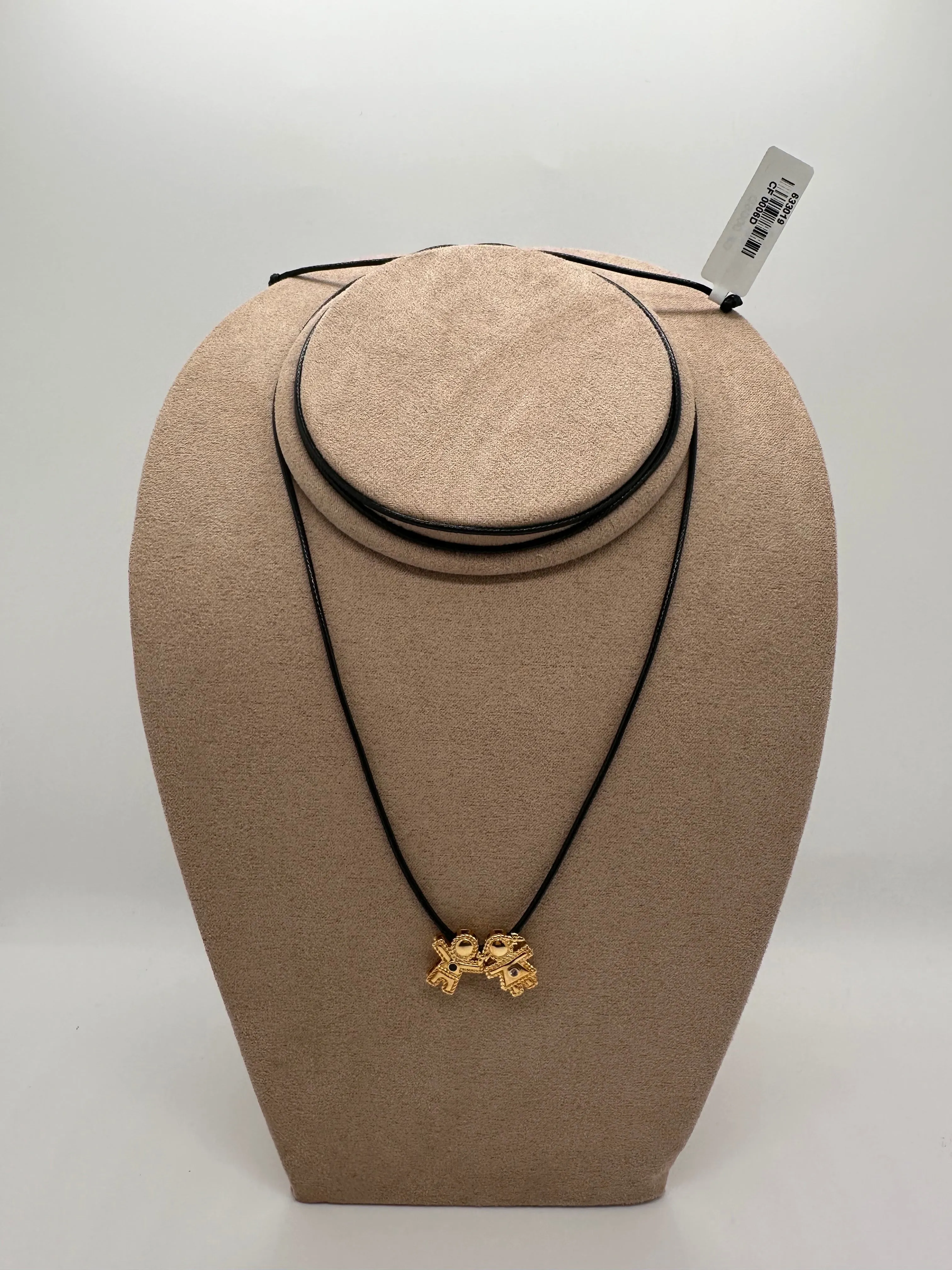 Nuria - Black Leather Lacing Necklace