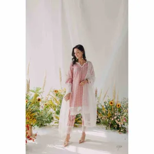 Old Marigold Sara Pink Mulmul Kurta
