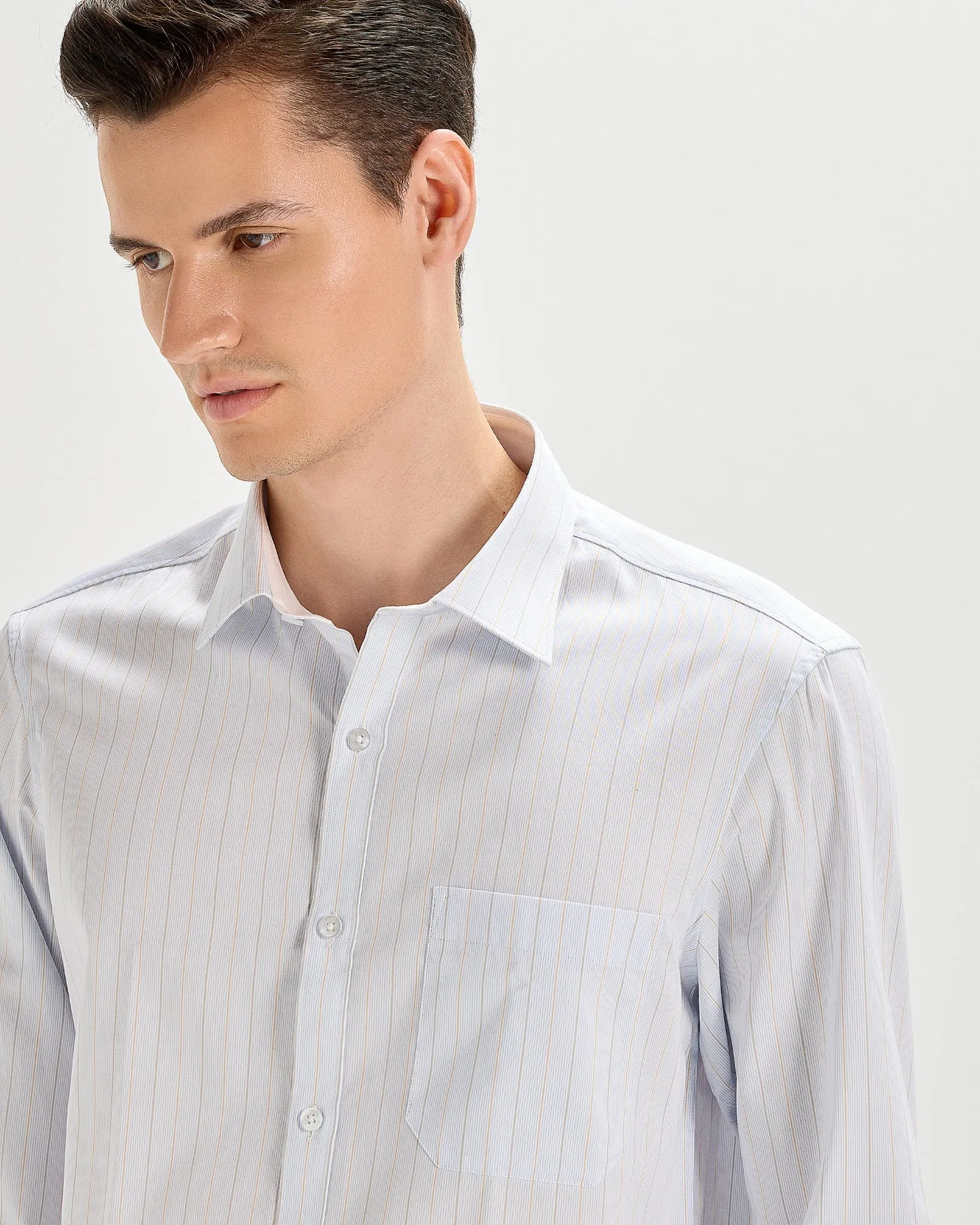Pastel Blue Stripes Shirt