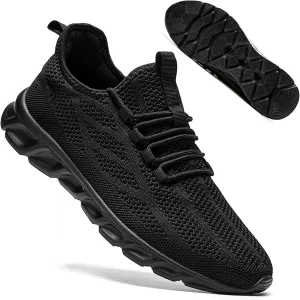 QIJGS Mens Running Shoes Tennis for Men Fashion Workout Athletic Gym Mesh Lightweight Sports Casual Sneakers