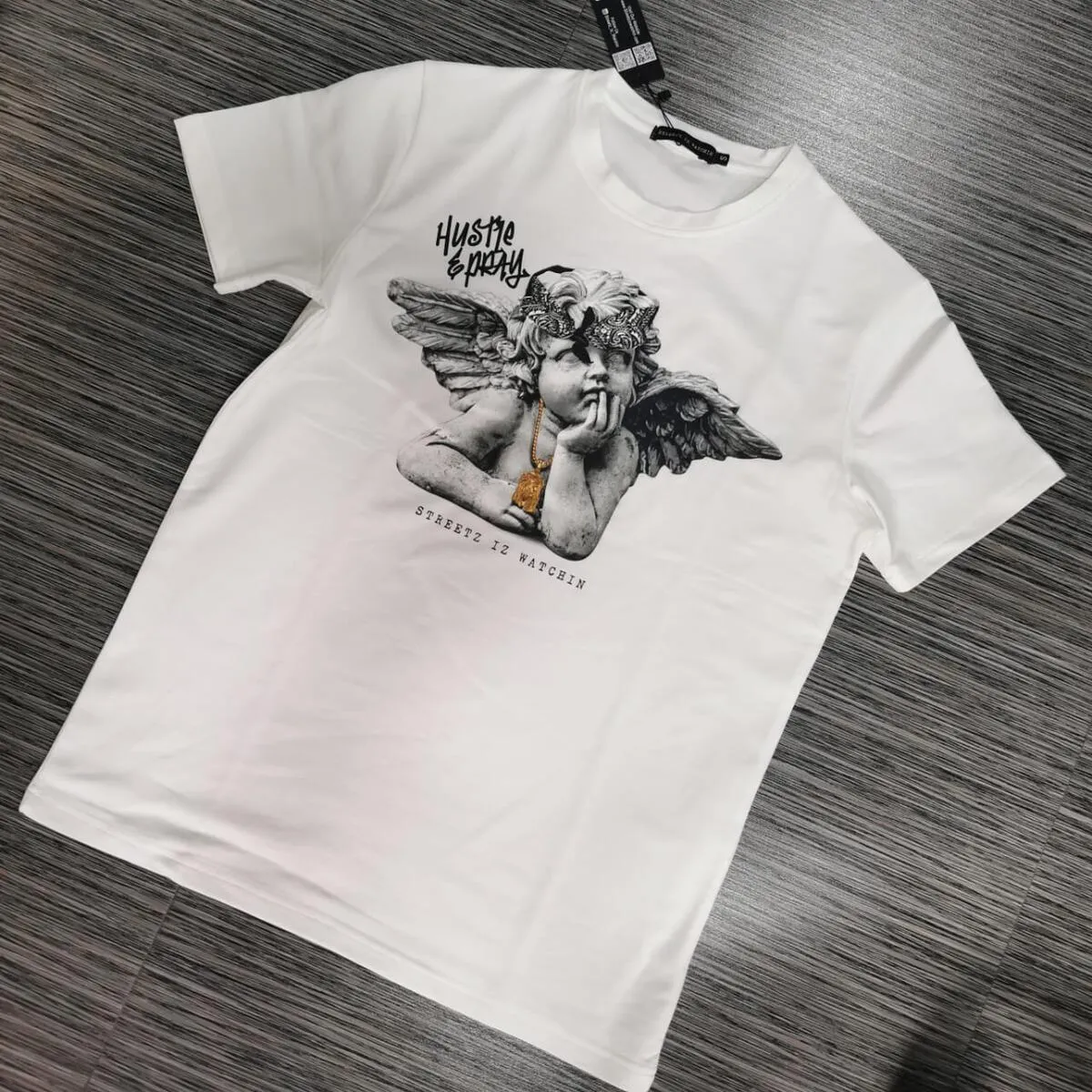 "Hustle & Pray" T-Shirt - White