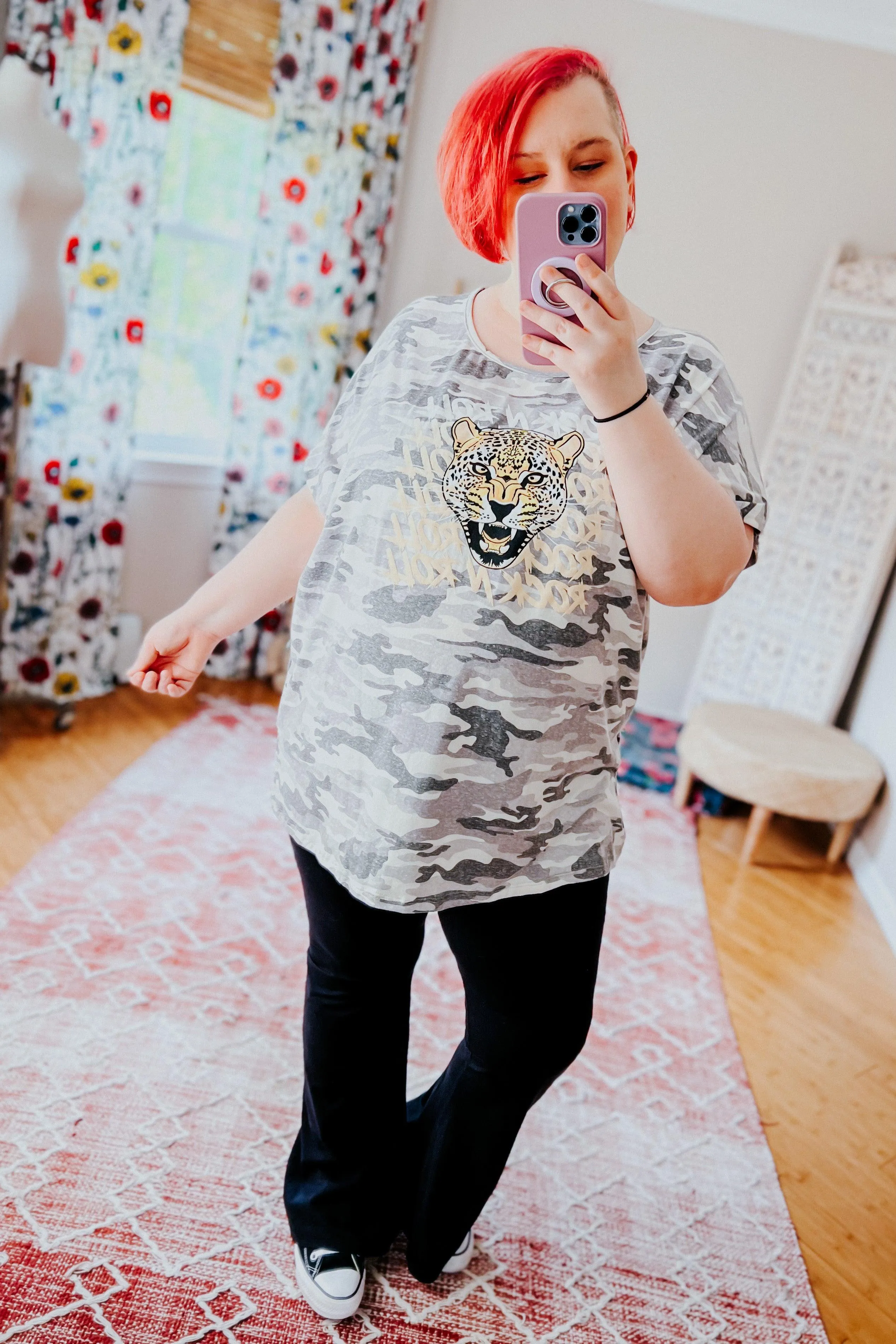Rock N Roll Leopard Tee