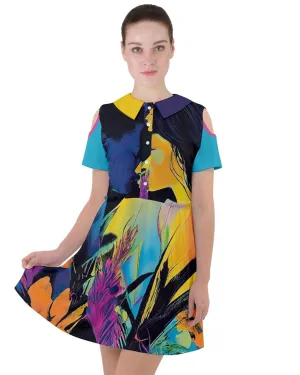Sommer Lovers  Short Sleeve Shoulder Cut Out Dress