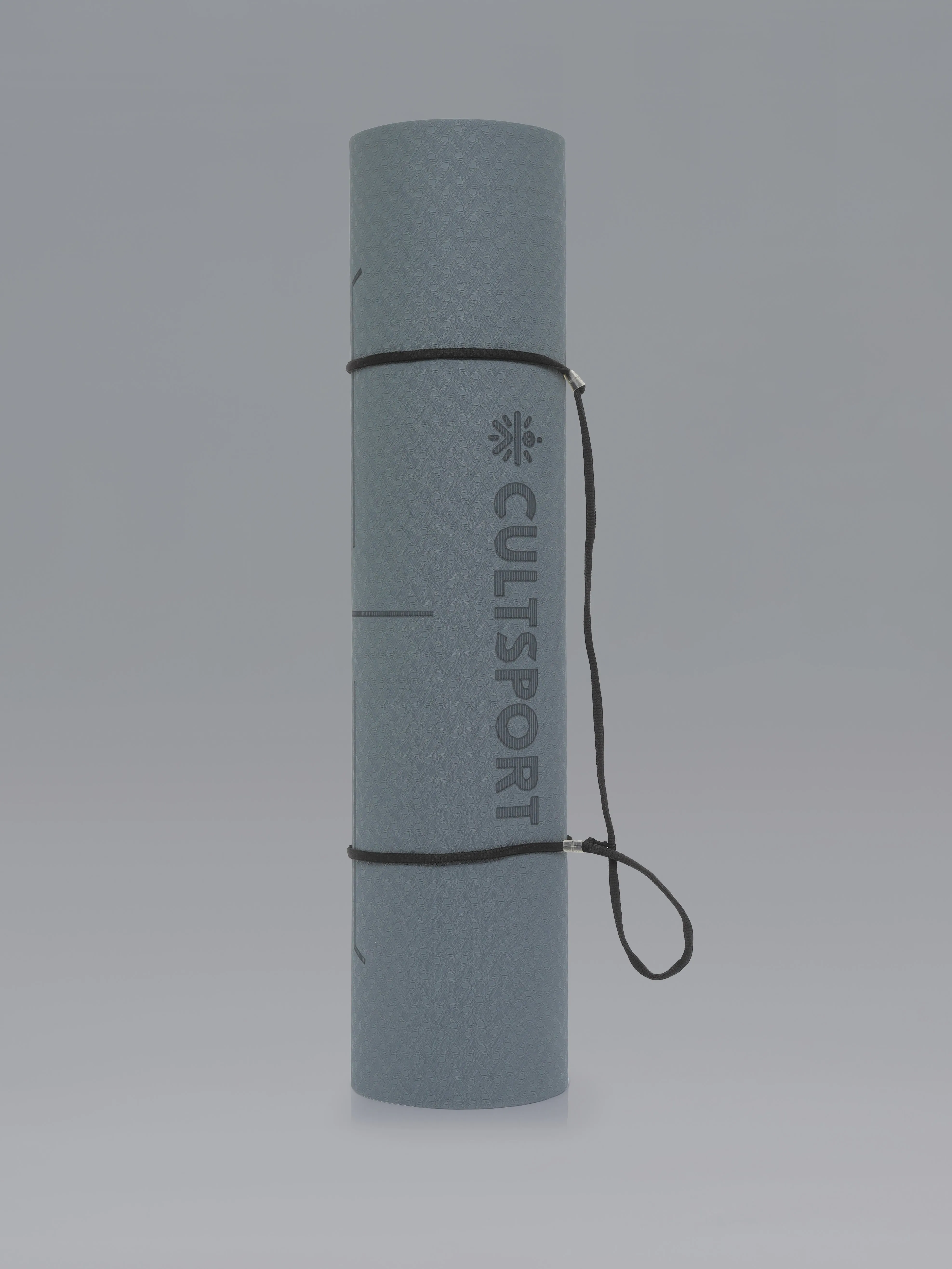 Stance Marking Anti Slip Yoga Mat in Grey