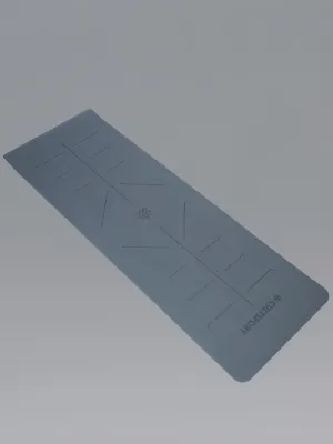 Stance Marking Anti Slip Yoga Mat in Grey