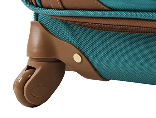 Steve Madden Harlo Teal Blue Underseat Carry-On - Lightweight, Multi-Compartment Design