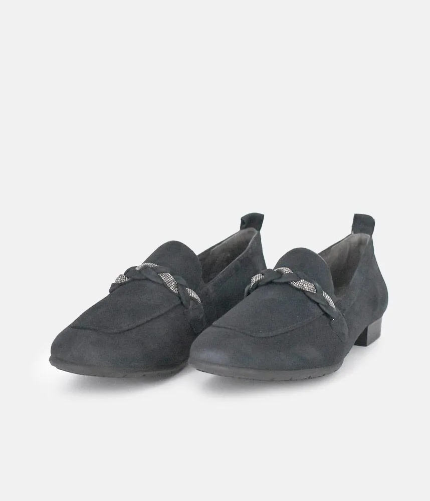 Tamaris Beautiful Navy Suede Loafers