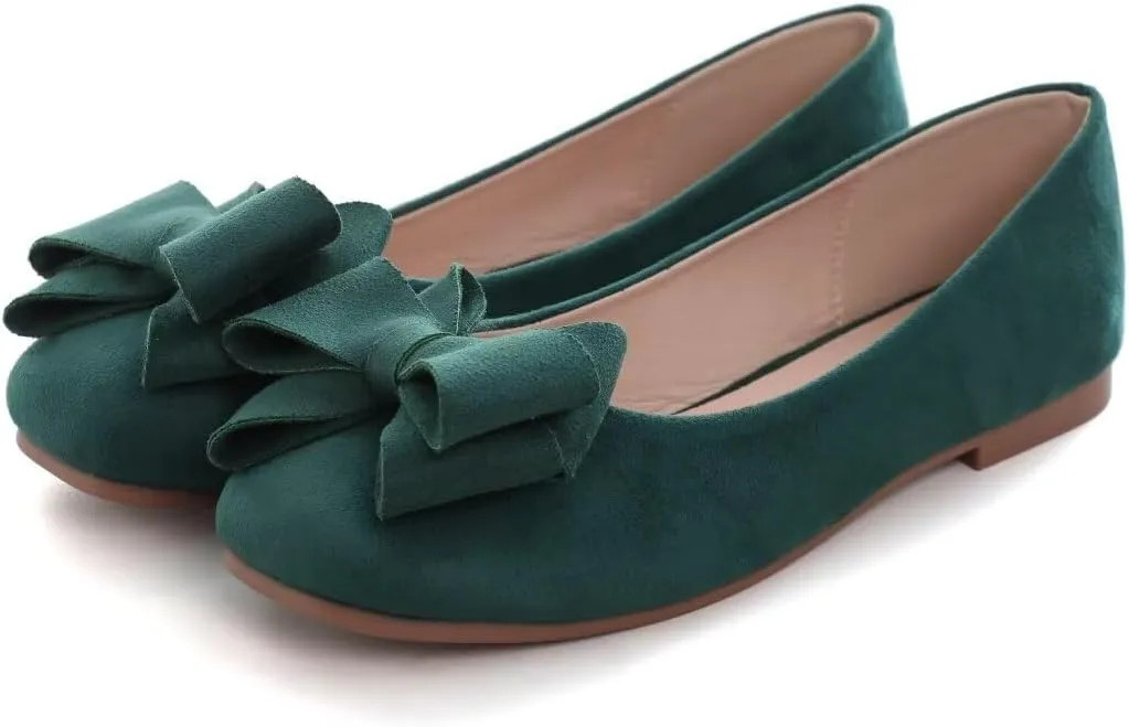 TN TANGNEST Women's Ballet Flats Fashion Bowknot Square Toe Casual Flat Shoes Comfortable Wedding Party Dress Flats