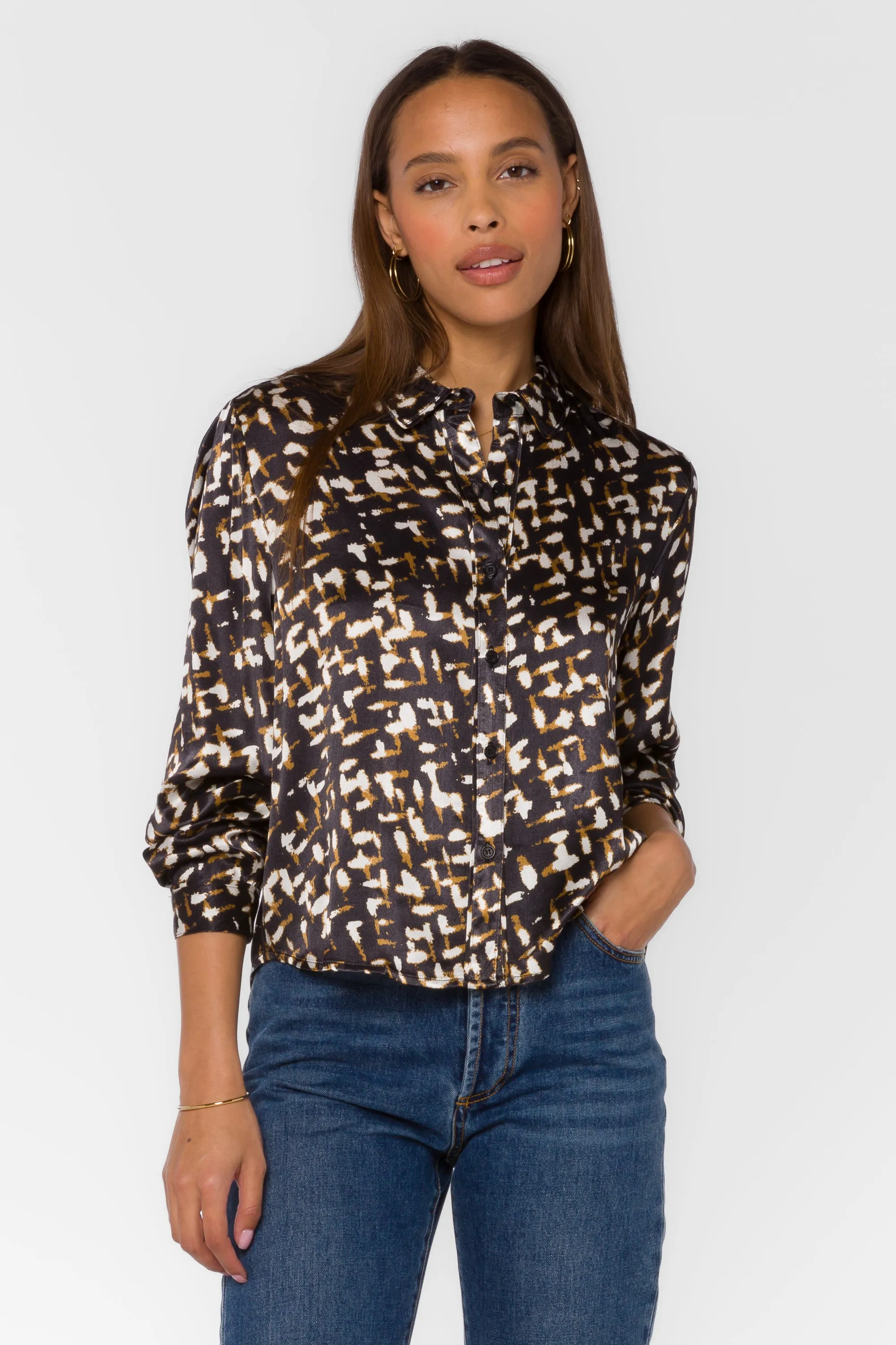 Velvet Heart Geo LS Blouse